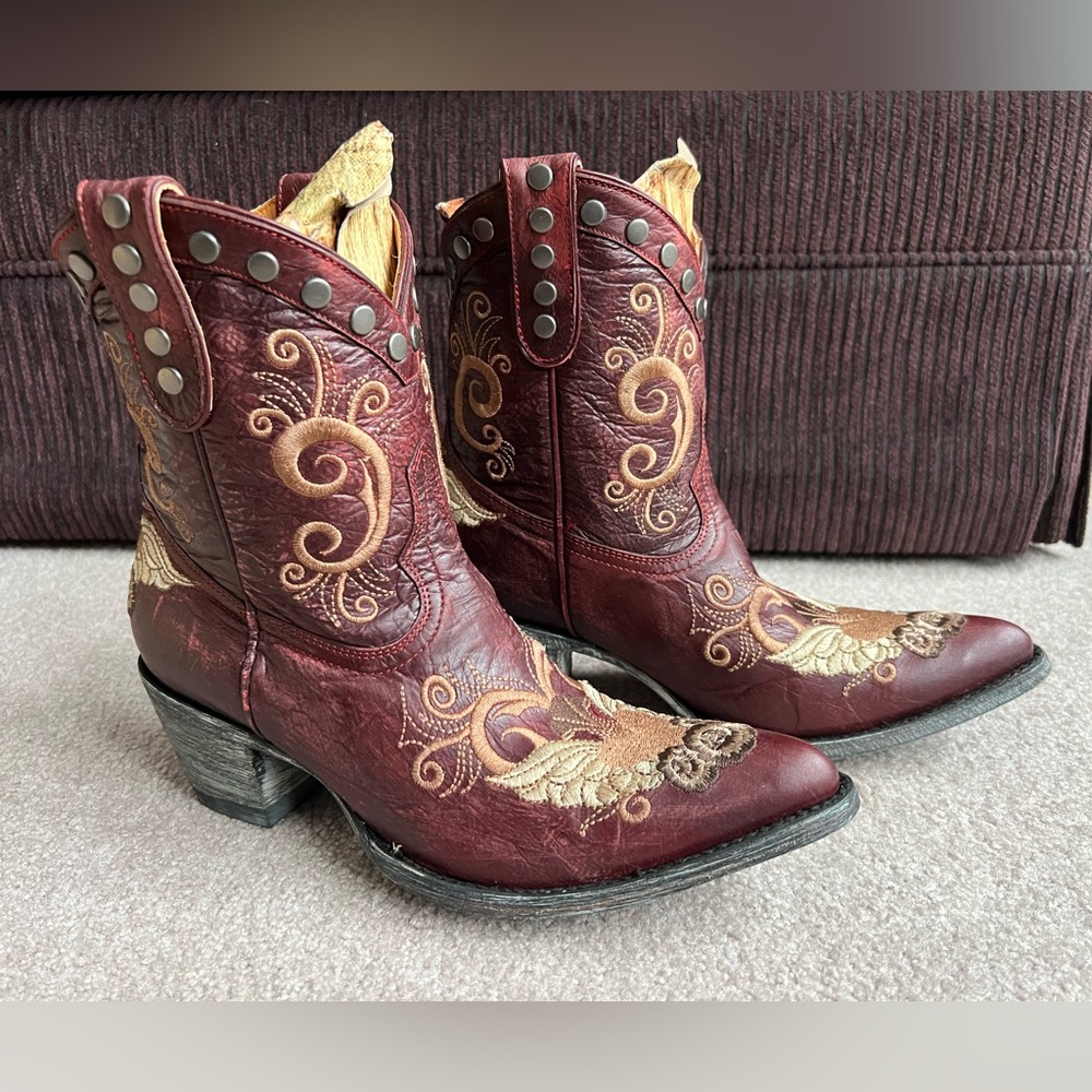 NIB Old Gringo 9.5 Grace Little G Western cowboy Boots Heart Wings - Picture 2 of 12